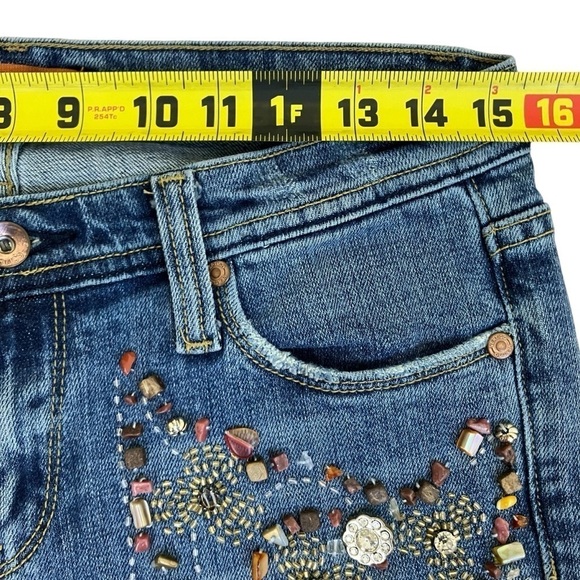VERTIGO Paris Y2K Bootcut Bling Jeans Heavily Beaded Low Rise Stage Western - Picture 15 of 16